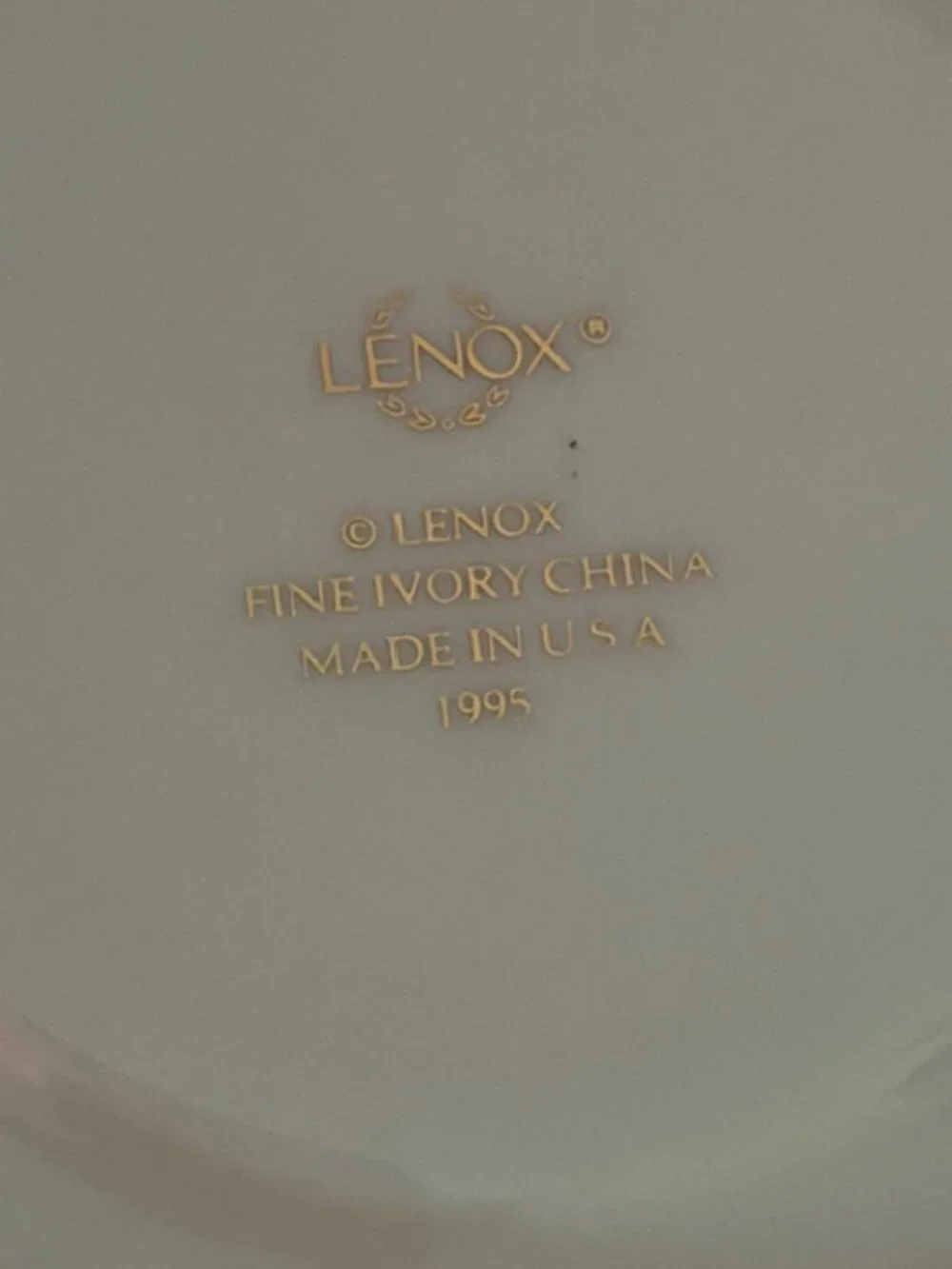Set of 6 Vintage 1995 Lenox Winter Greetings Saucers Holly & Berries w Gold Trim